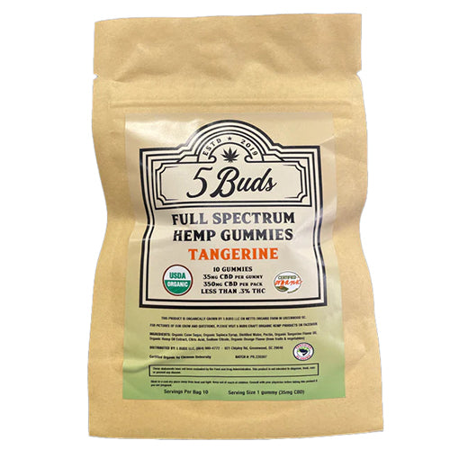 Full-Spectrum CBD Tangerine Gummy Pouch - 350mg